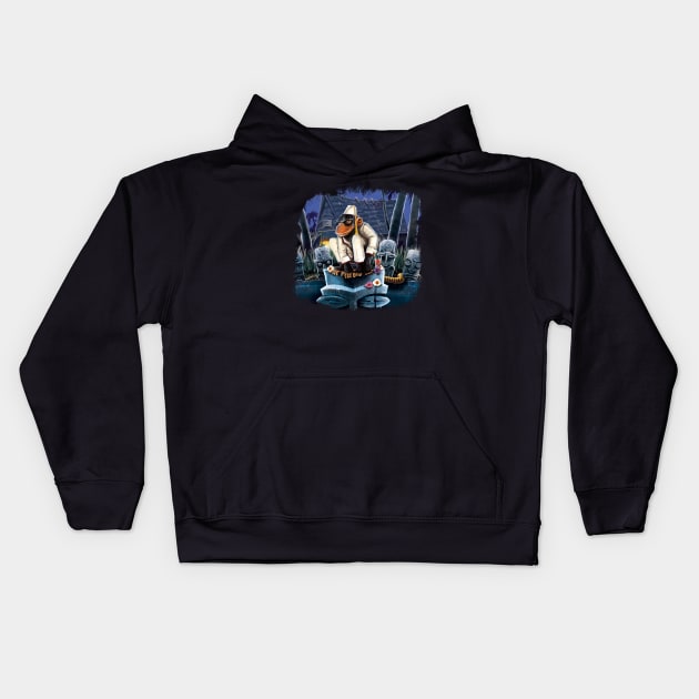Cosmo At The Moon Palace Kids Hoodie by zerostreet